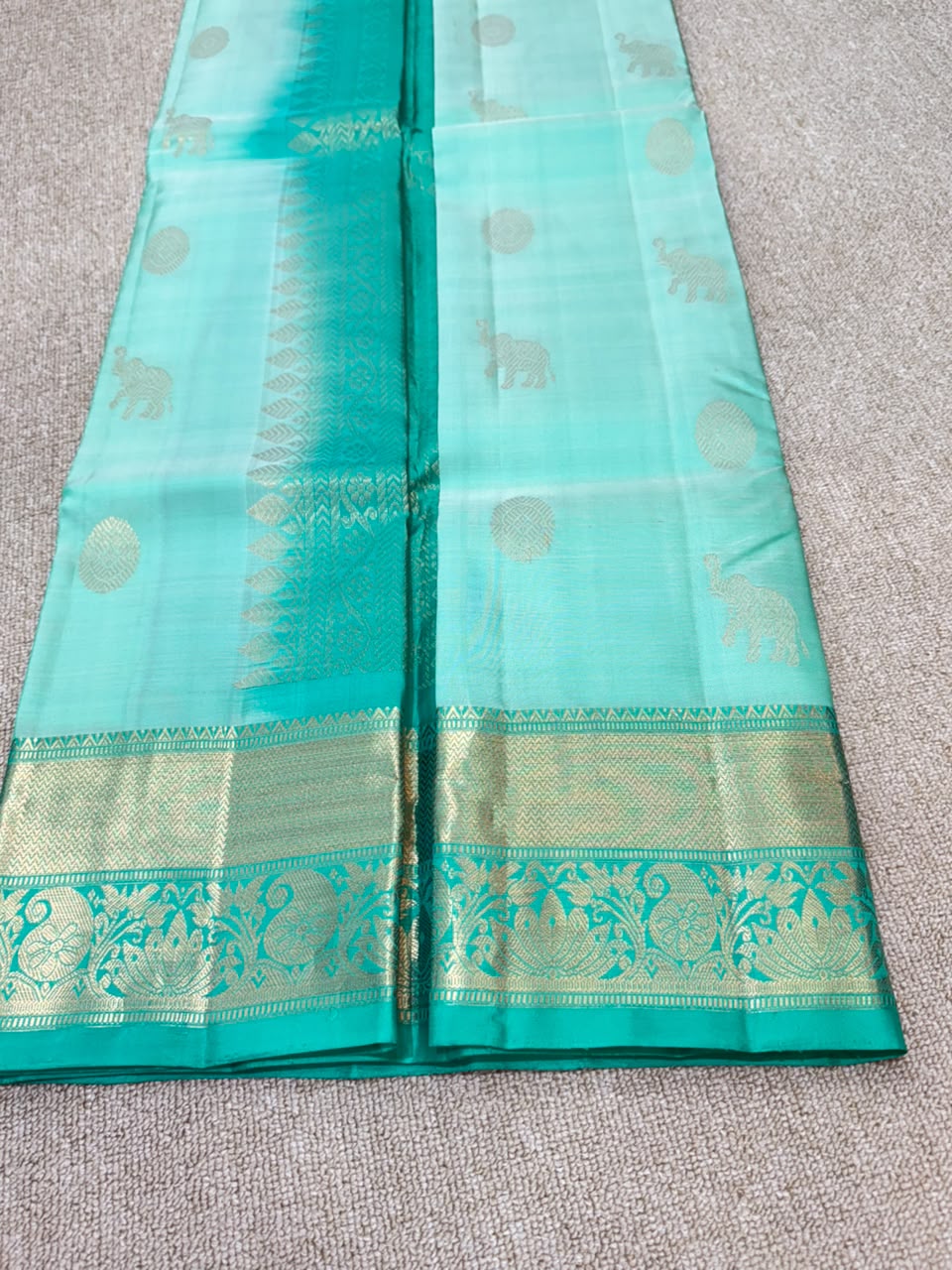 SEA GREEN KANCHI SAREE