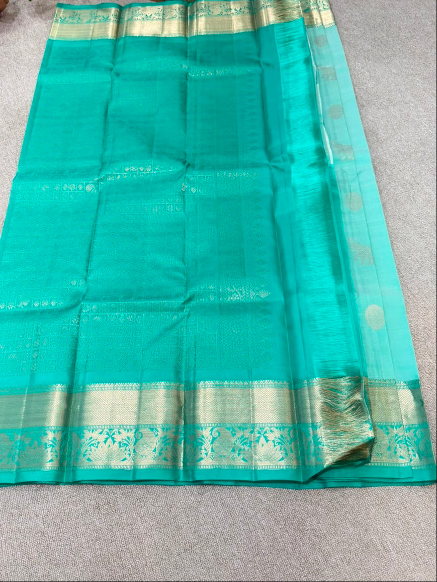 SEA GREEN KANCHI SAREE