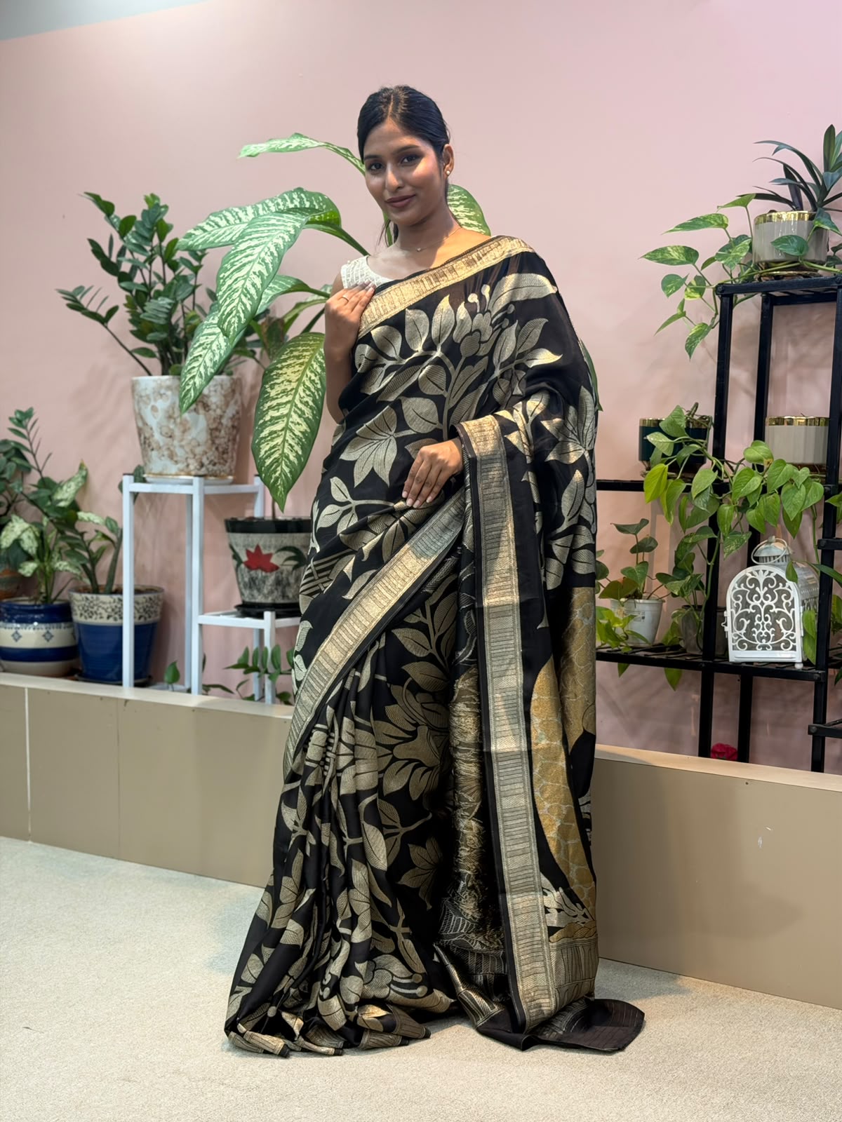 BLACK BANARASI SAREE