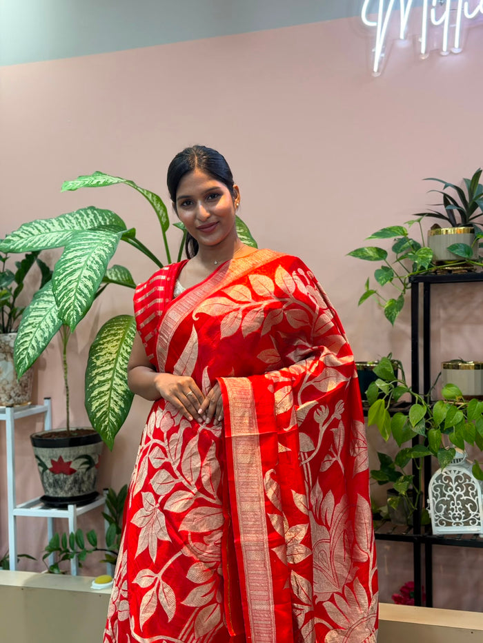 RED BANARASI SAREE