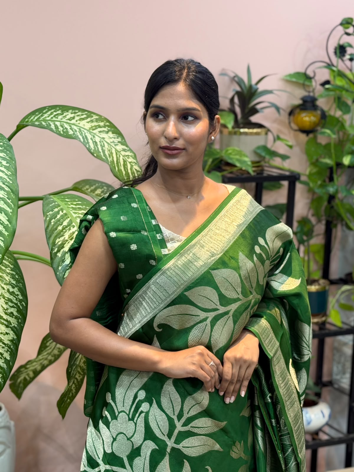 GREEN BANARASI SAREE