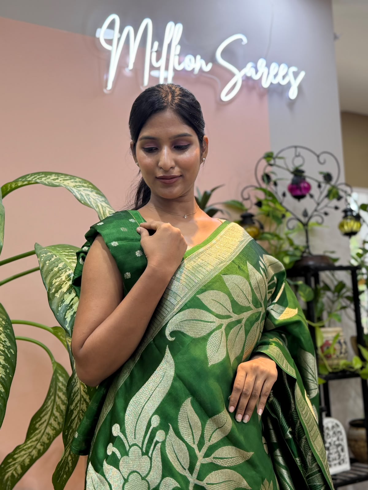 GREEN BANARASI SAREE
