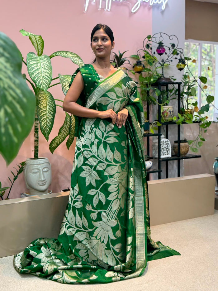 GREEN BANARASI SAREE