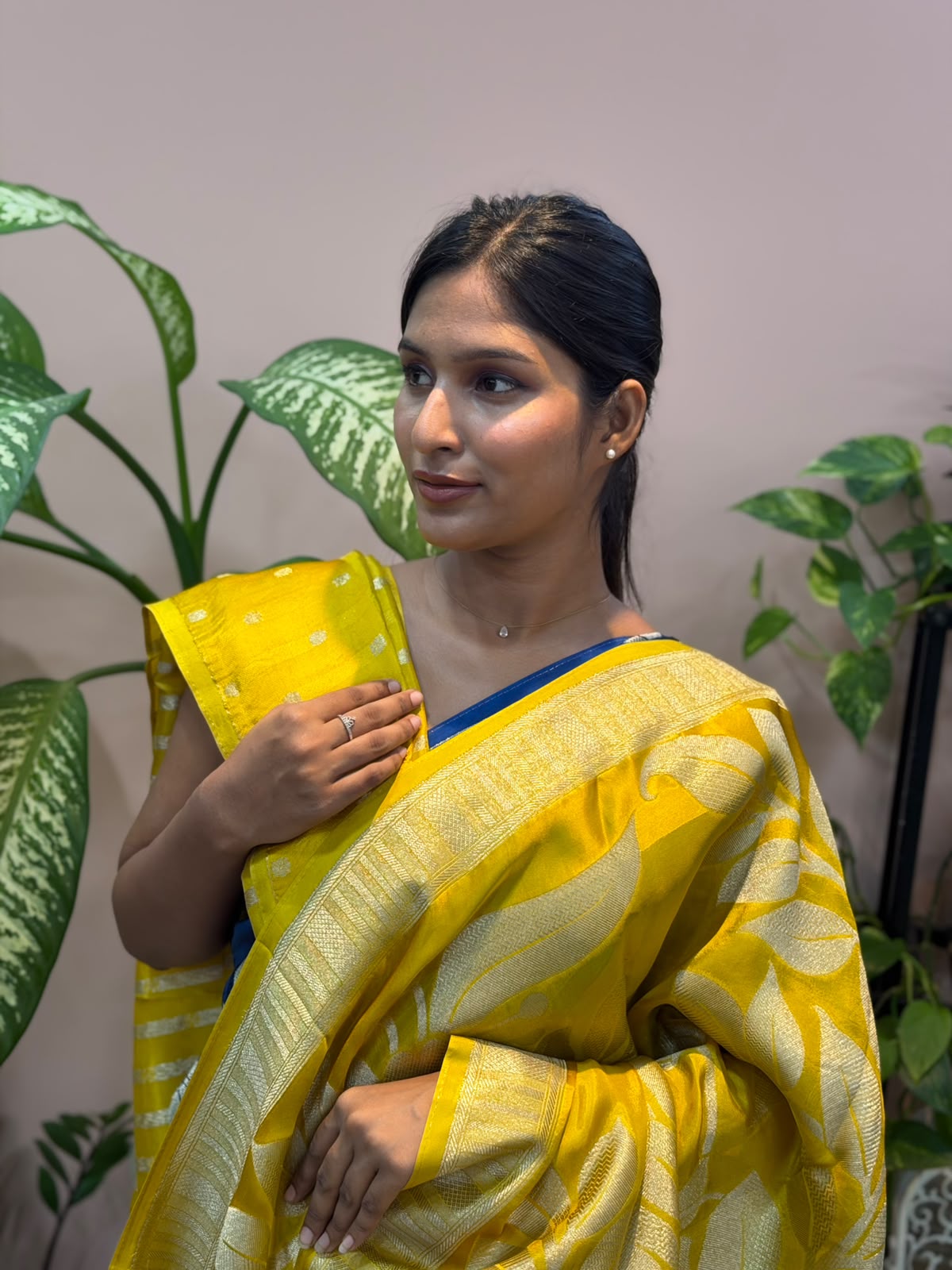 YELLOW  BANARASI SAREE