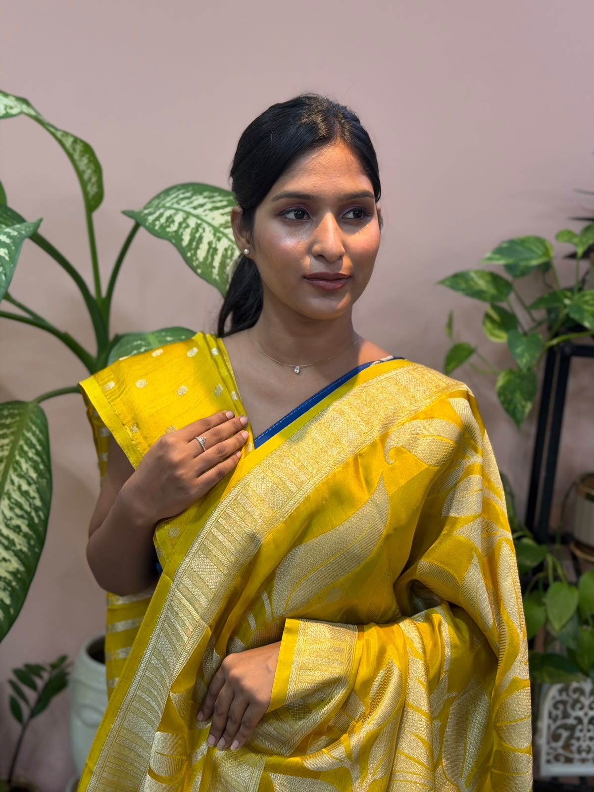YELLOW  BANARASI SAREE