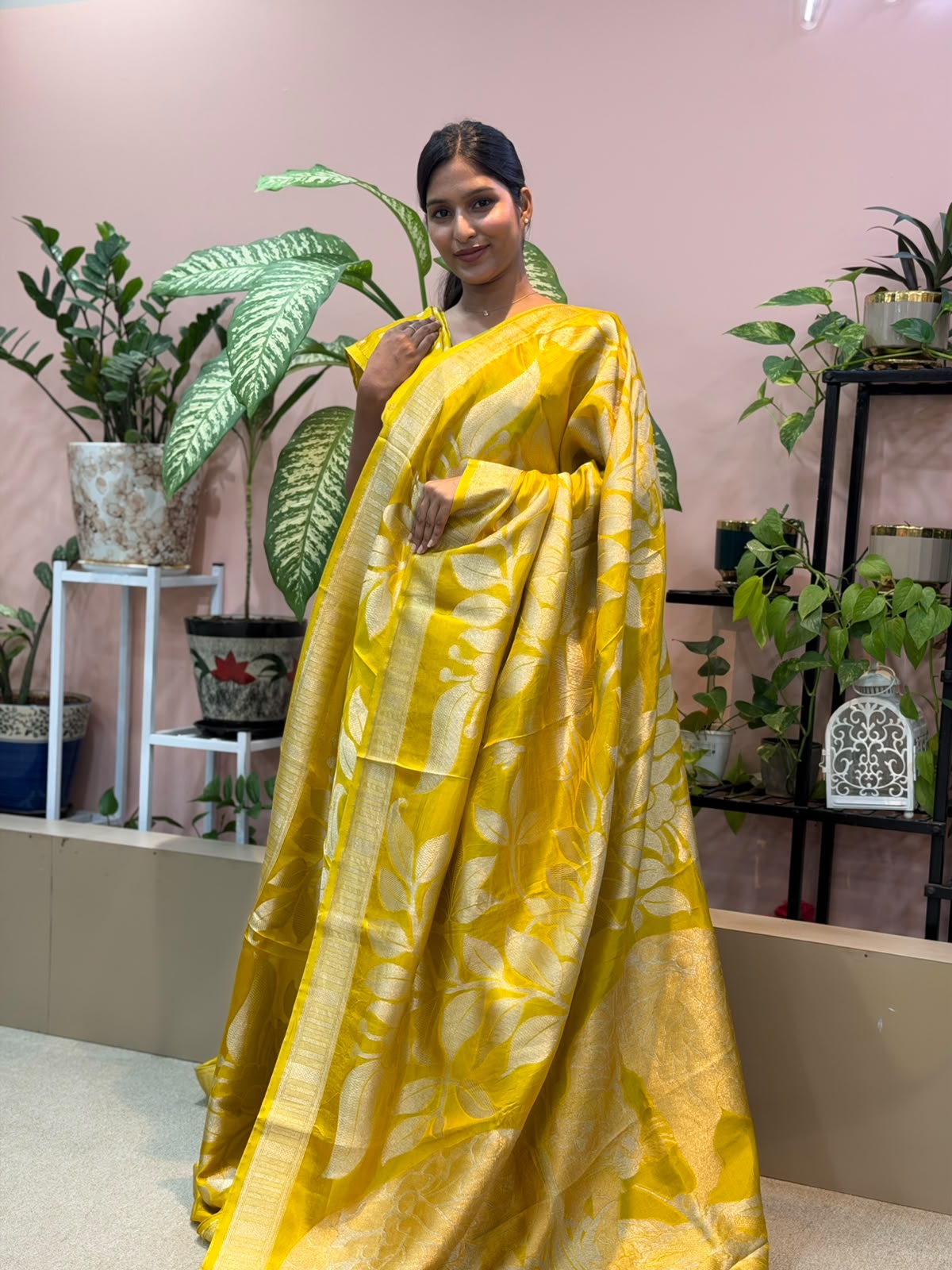 YELLOW  BANARASI SAREE