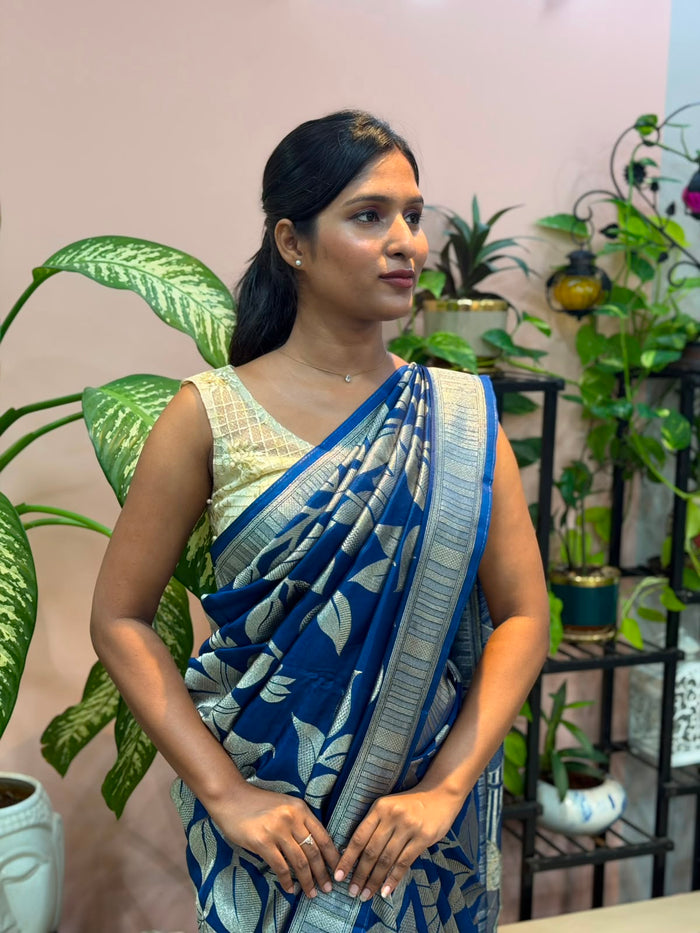 BLUE BANARASI SAREE