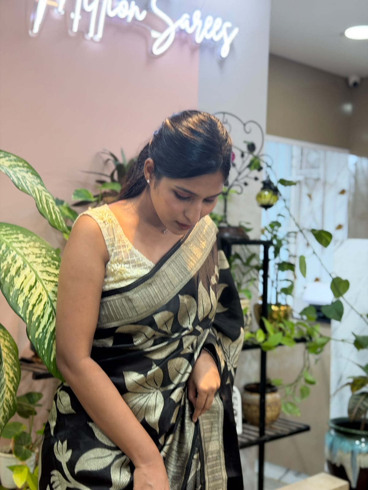 BLACK BANARASI SAREE