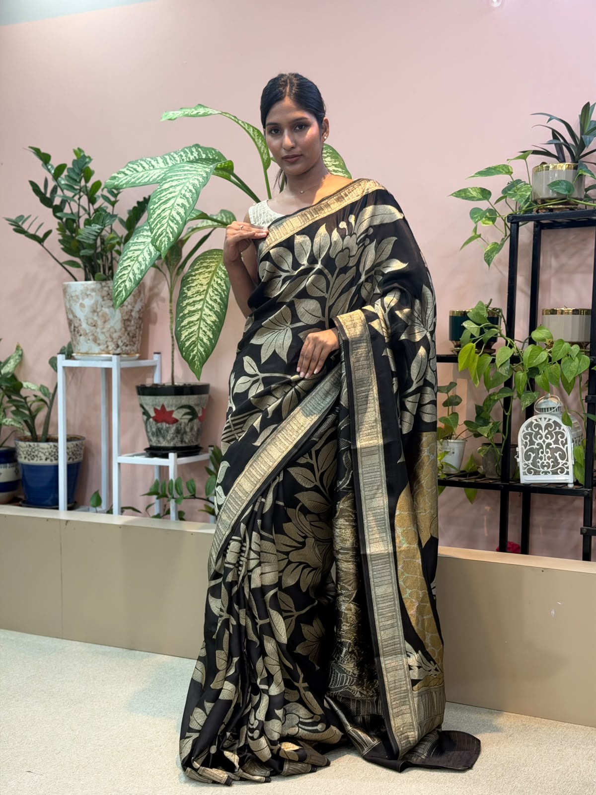 BLACK BANARASI SAREE