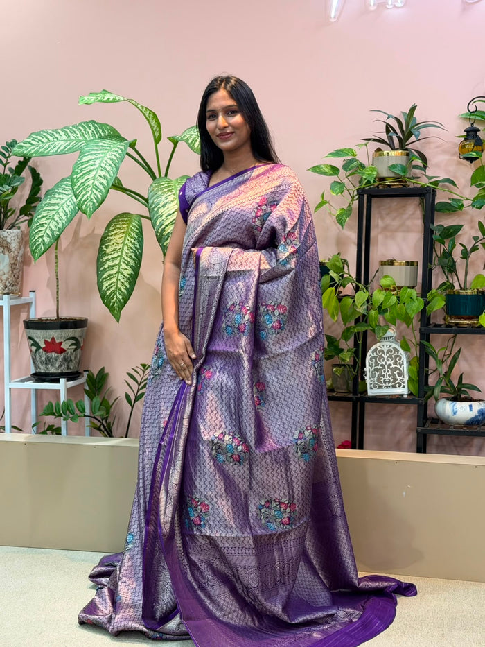 PURPLE TISSUE BANARASI
