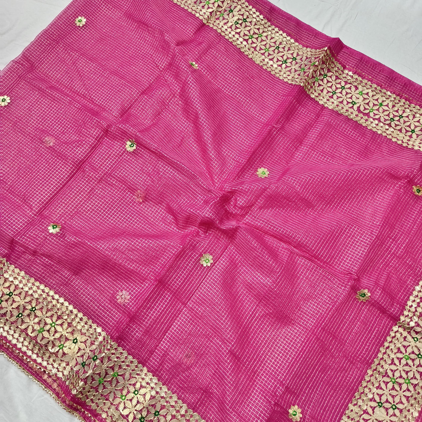 RANI PINK GOTA BORDER KOTA SAREE