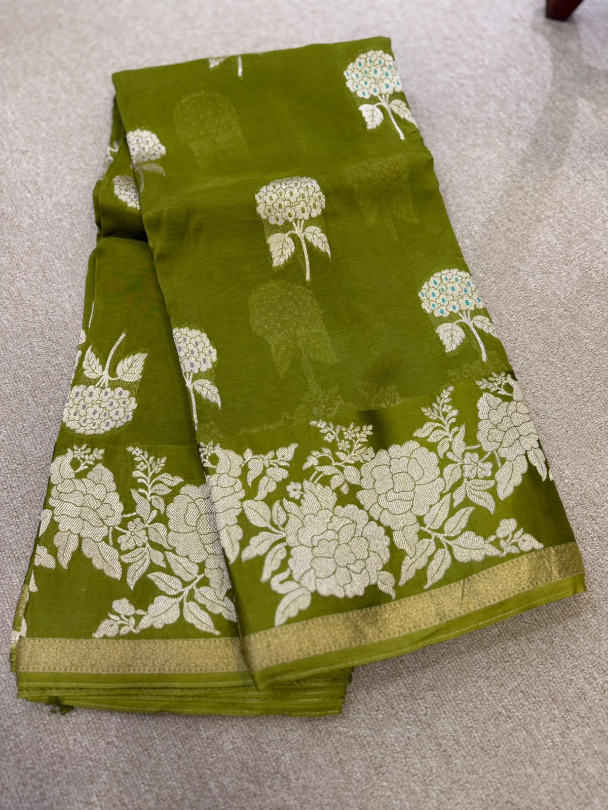 ORGANZA FLORAL MEHENDI BANARASI