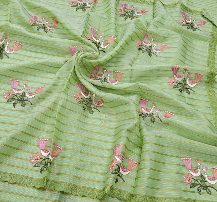 PISTA GREEN KOTA SAREE