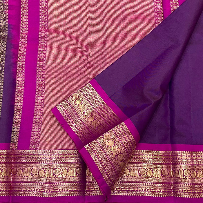 PURE VINTAGE KANCHEEPURAM SILK SAREE PURPLE