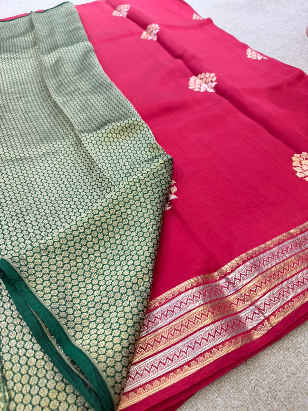 SOFT SILK RED SAREE