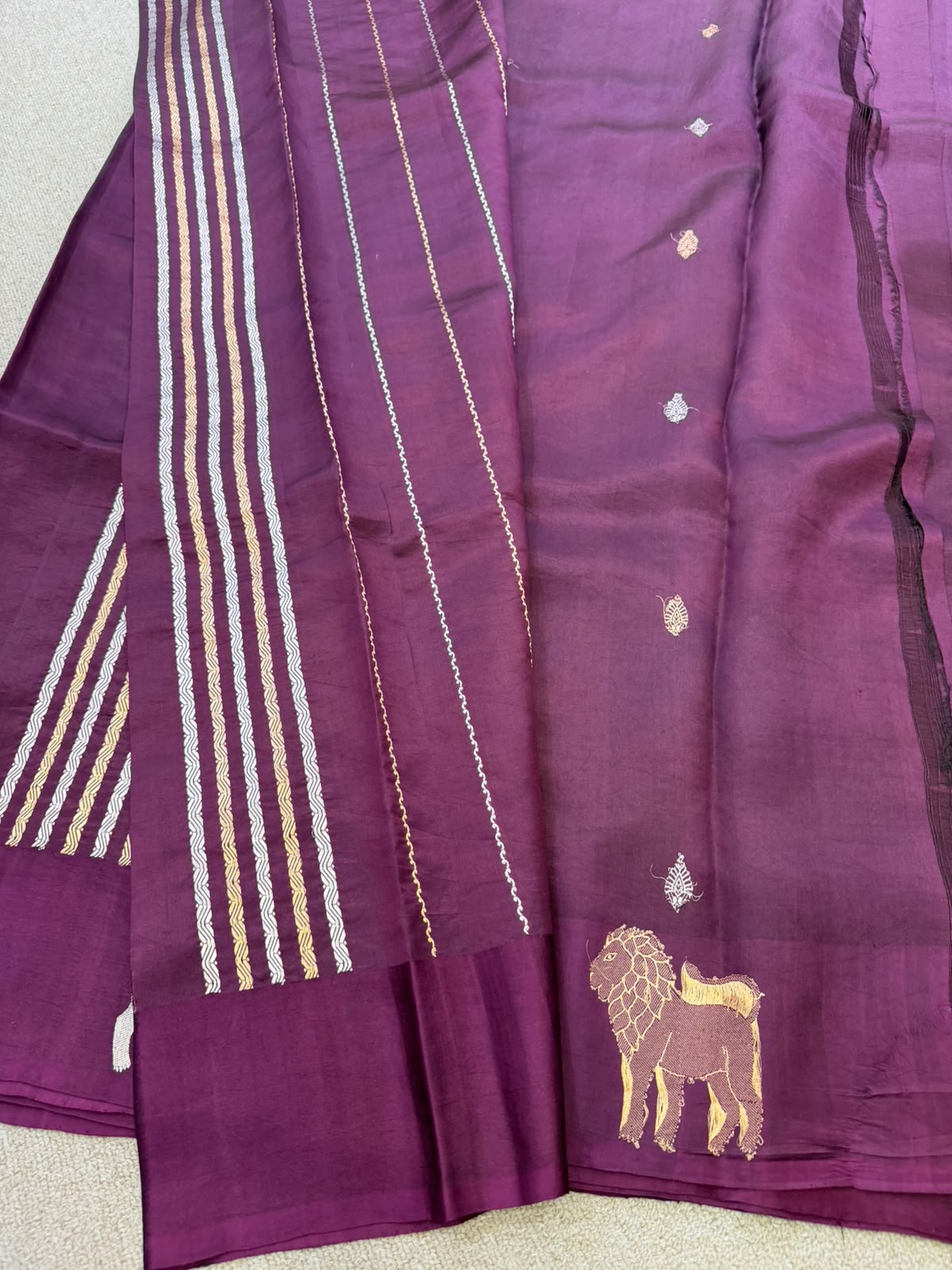 SOFT SILK PURPLE SAREE