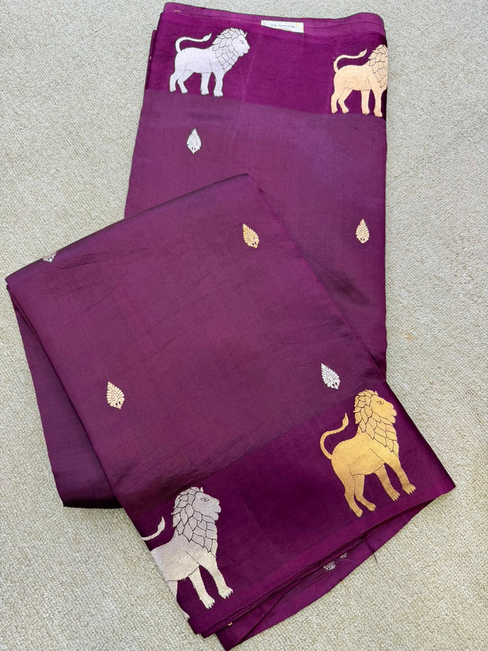 SOFT SILK PURPLE SAREE