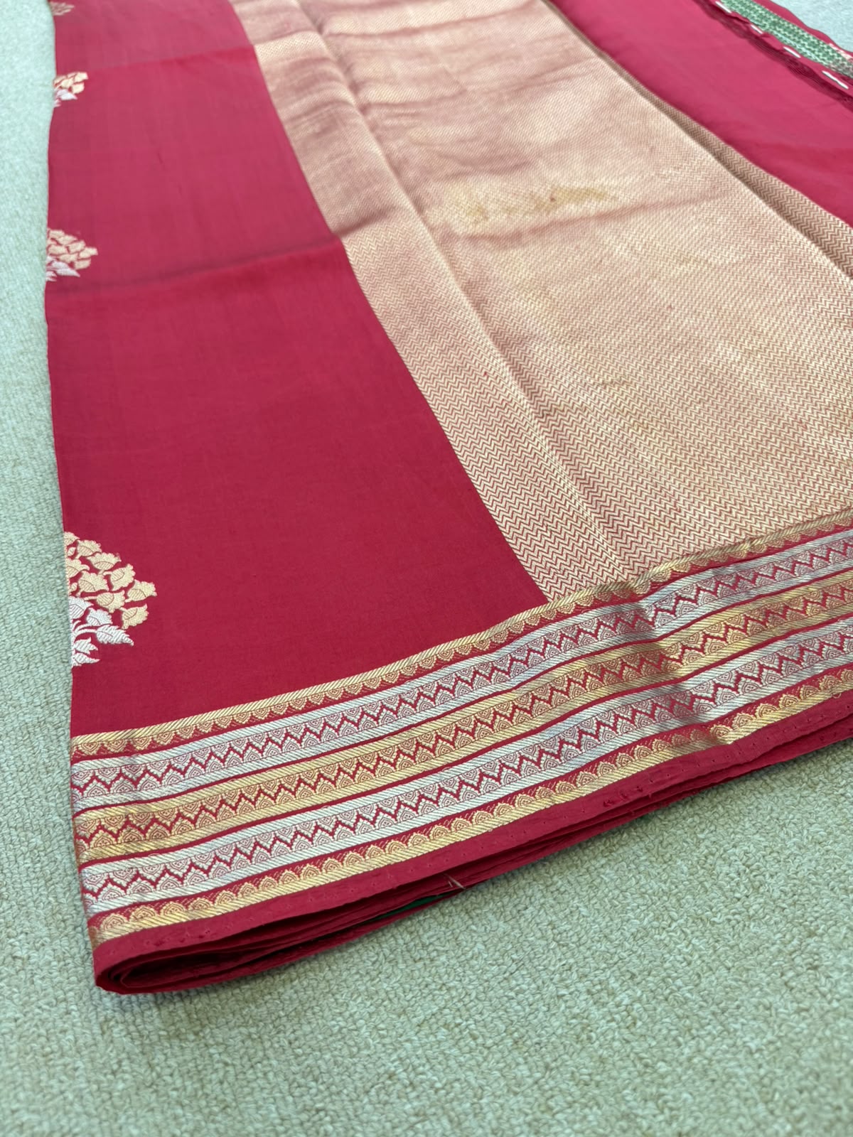SOFT SILK RED SAREE
