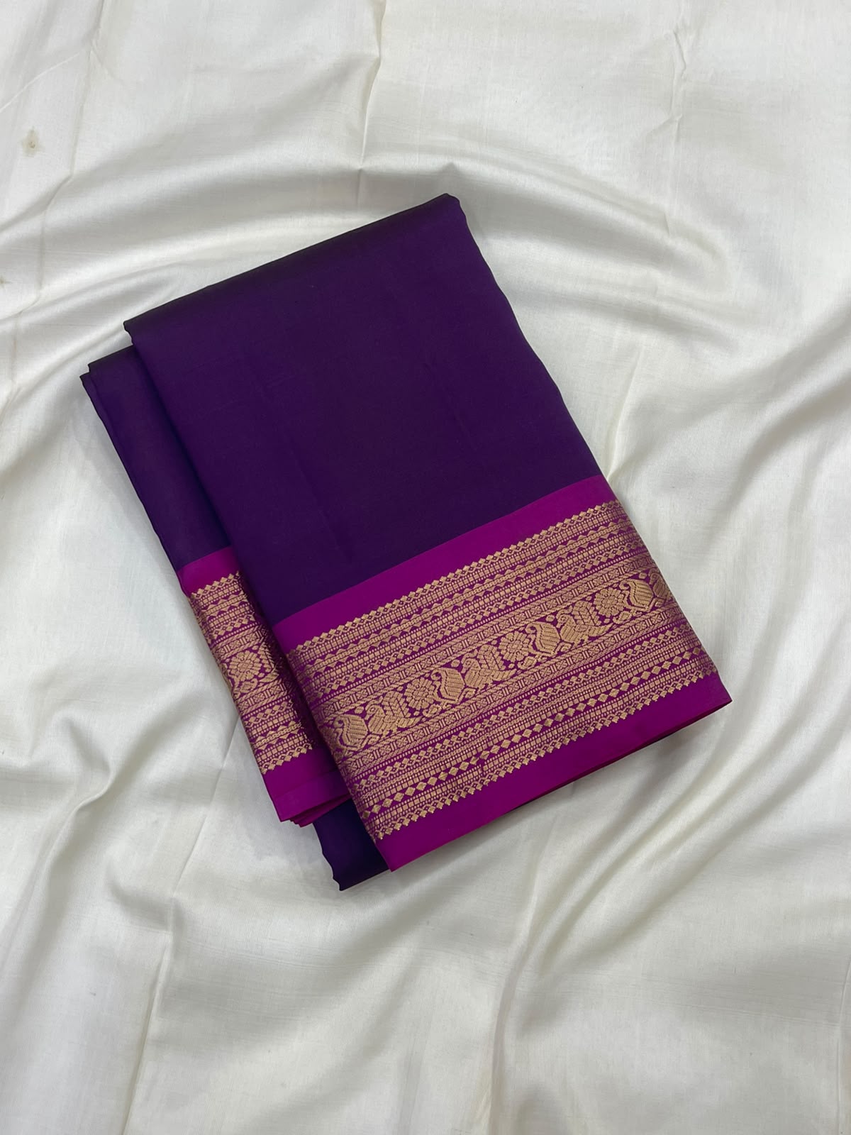 PURE VINTAGE KANCHEEPURAM SILK SAREE PURPLE