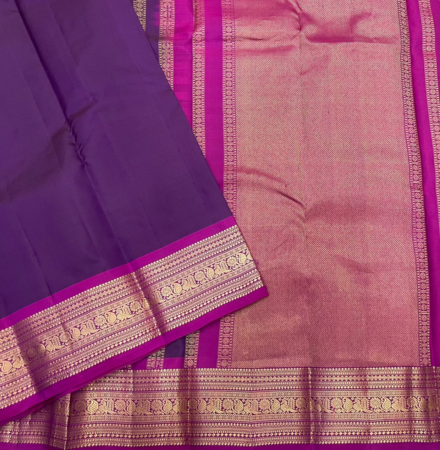 PURE VINTAGE KANCHEEPURAM SILK SAREE PURPLE