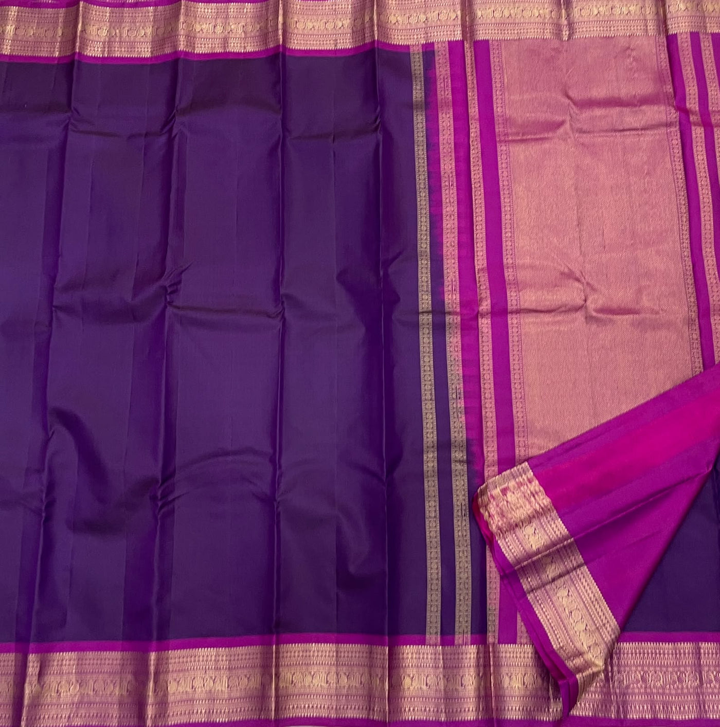 PURE VINTAGE KANCHEEPURAM SILK SAREE PURPLE