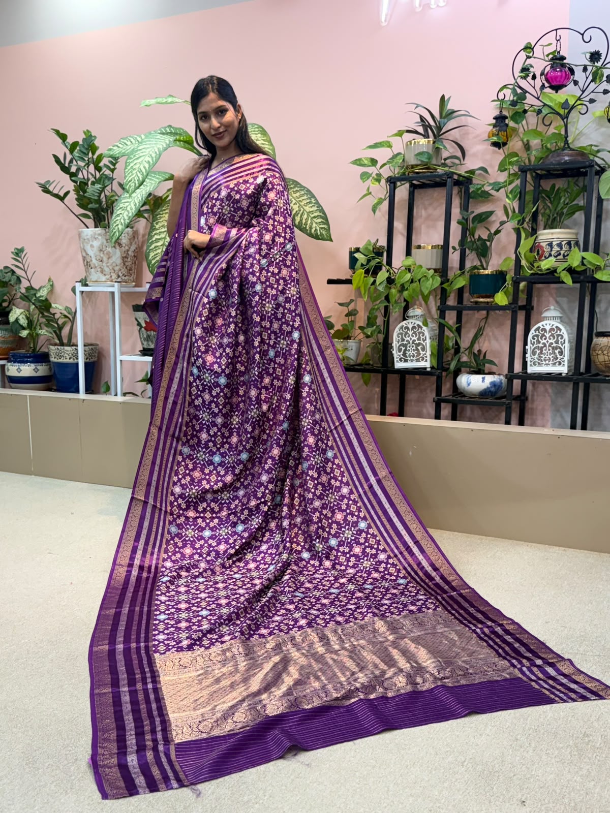 FANCY PATOLA PURPLE SAREE