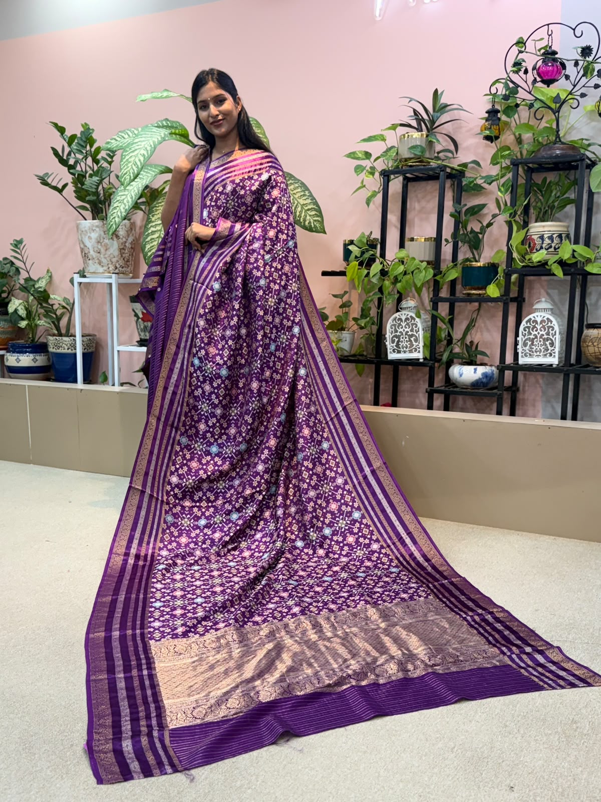 FANCY PATOLA PURPLE SAREE