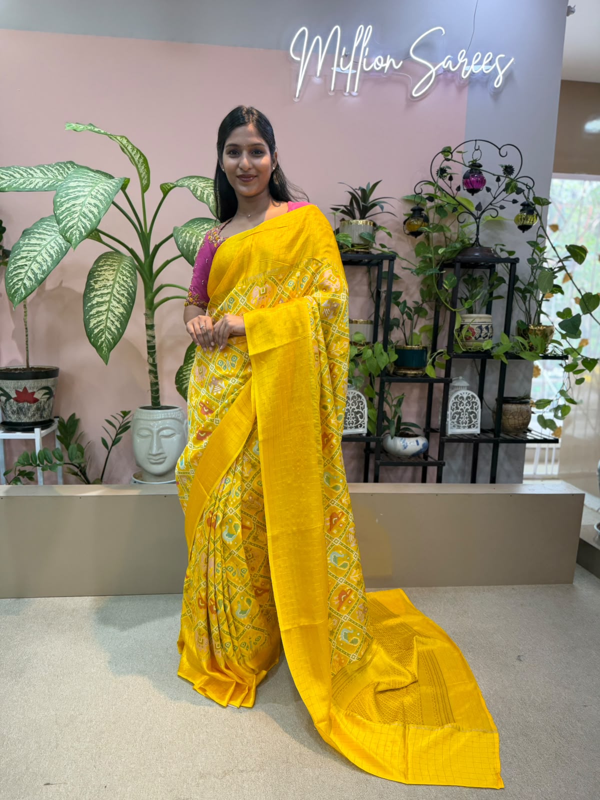 FANCY PATOLA YELLOW SAREE