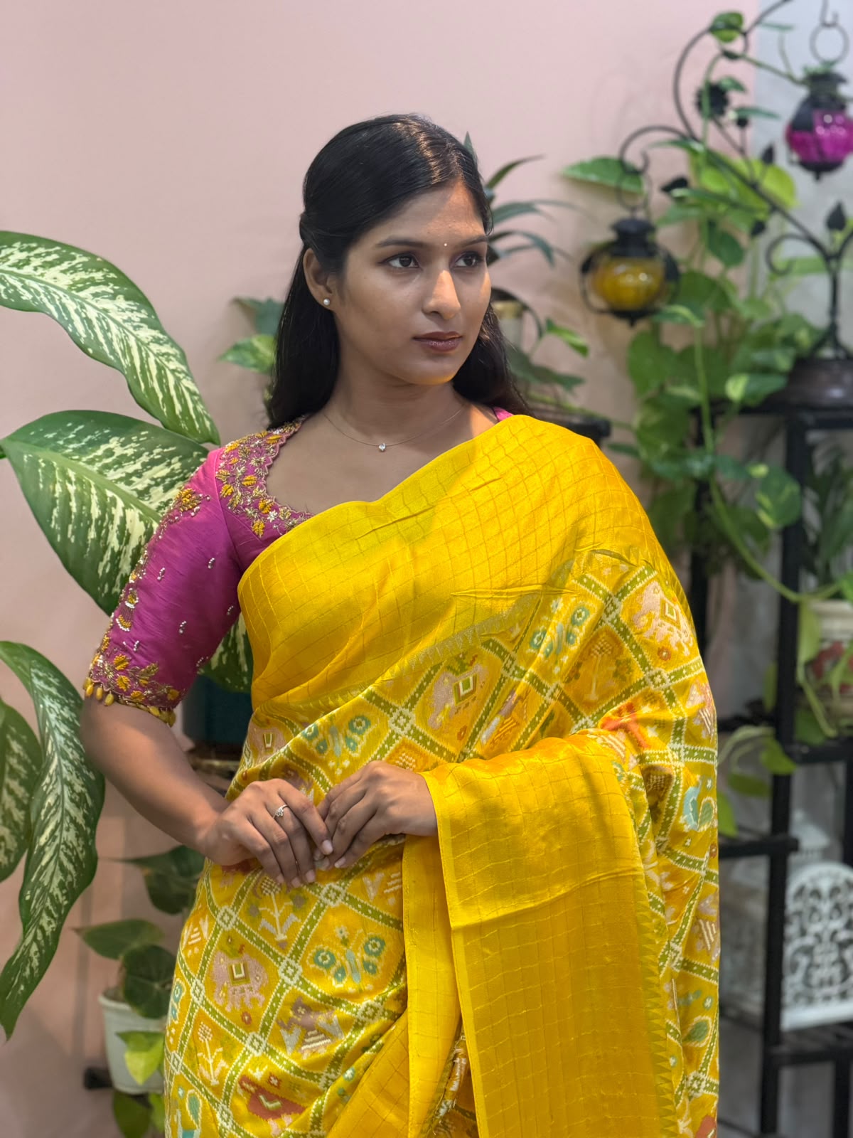 FANCY PATOLA YELLOW SAREE