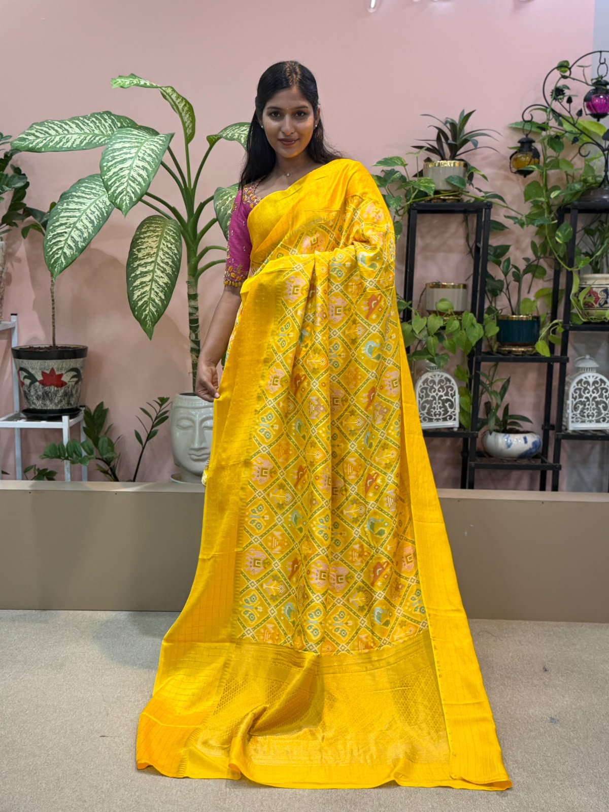 FANCY PATOLA YELLOW SAREE