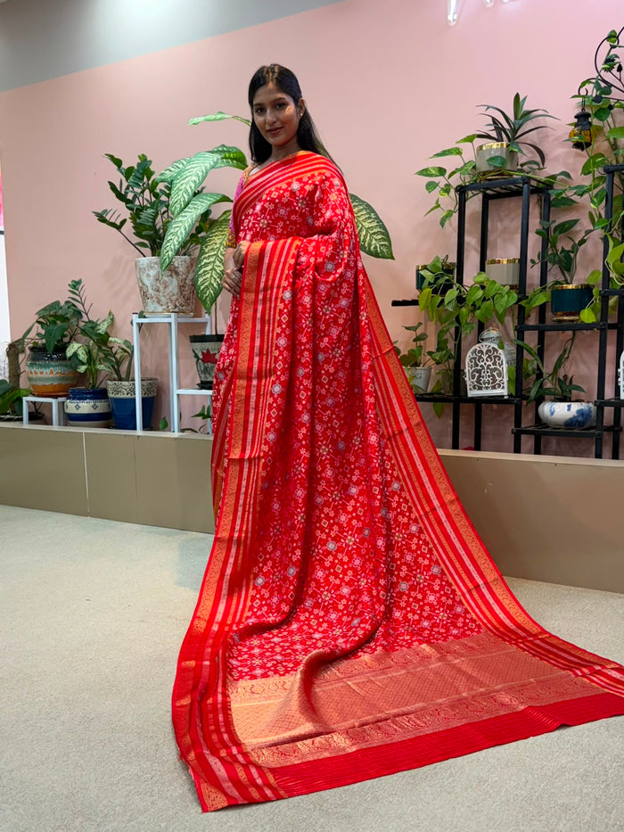 FANCY PATOLA RED  SAREE