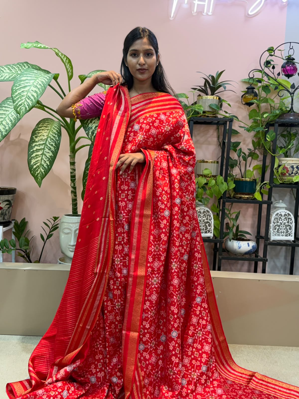 FANCY PATOLA RED  SAREE