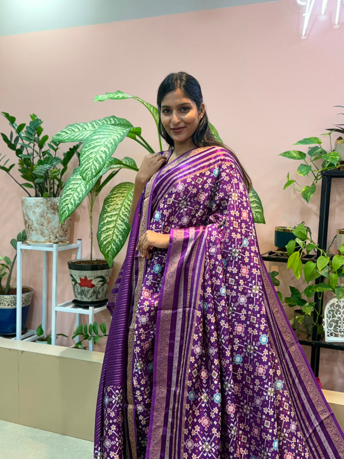 FANCY PATOLA PURPLE SAREE