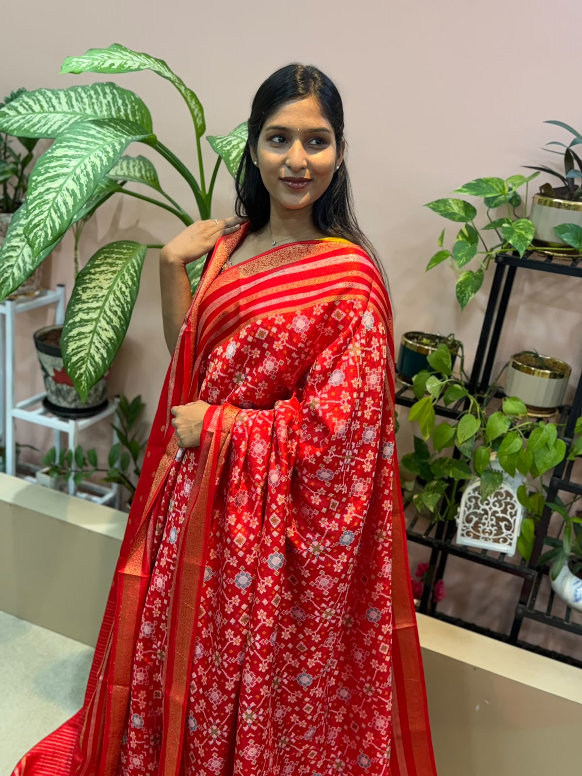 FANCY PATOLA RED  SAREE