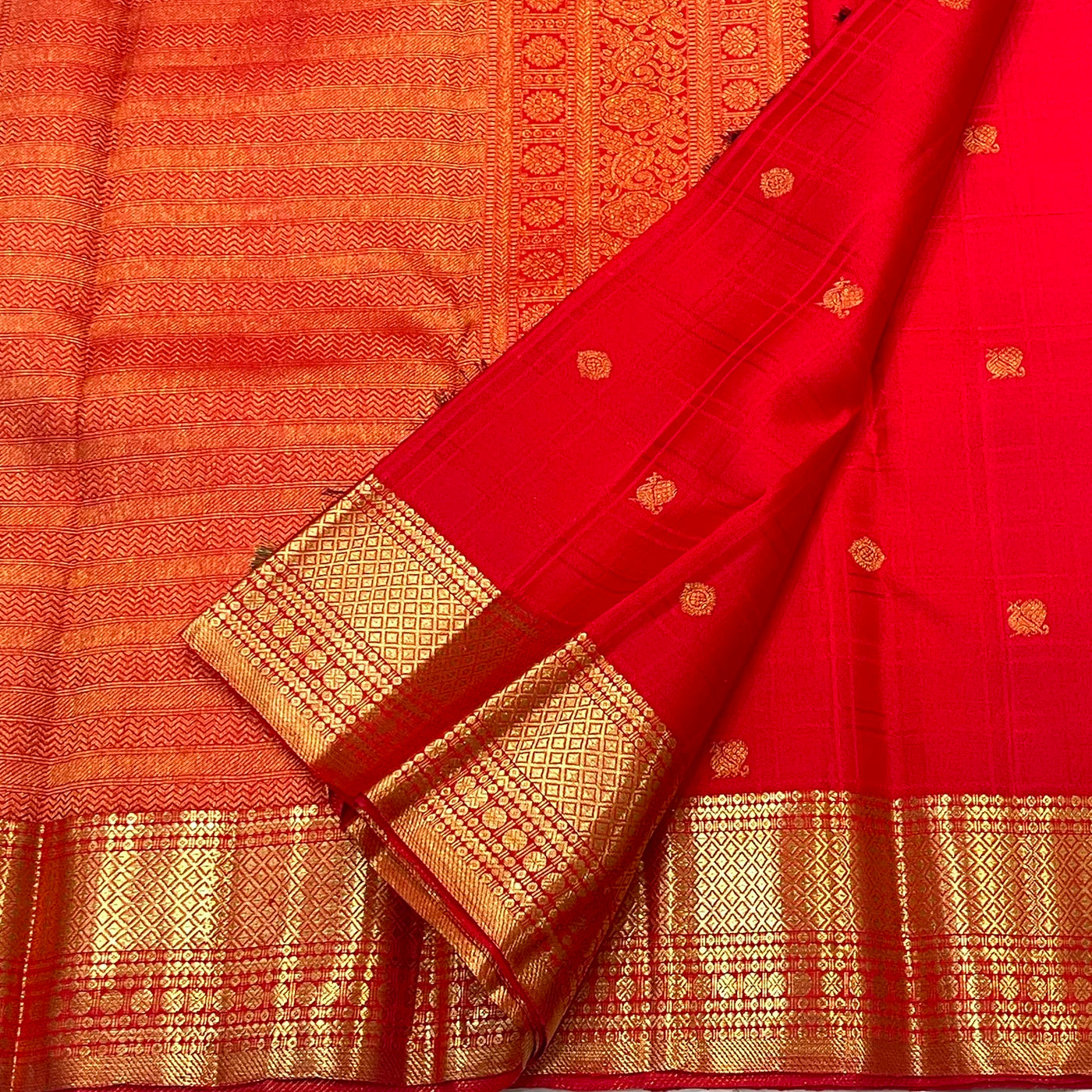 KANCHEEPURAM RED SILK SAREE