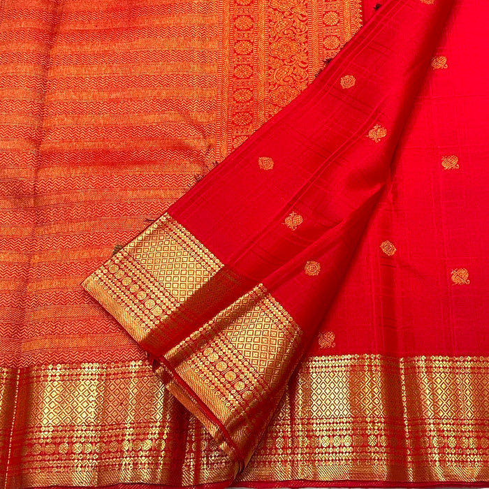KANCHEEPURAM RED SILK SAREE
