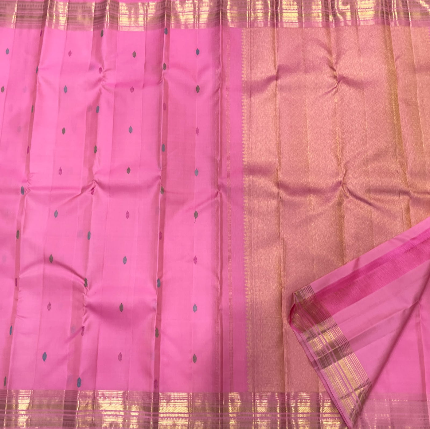 KANCHEEPURAM BABY PINK SILK SAREE
