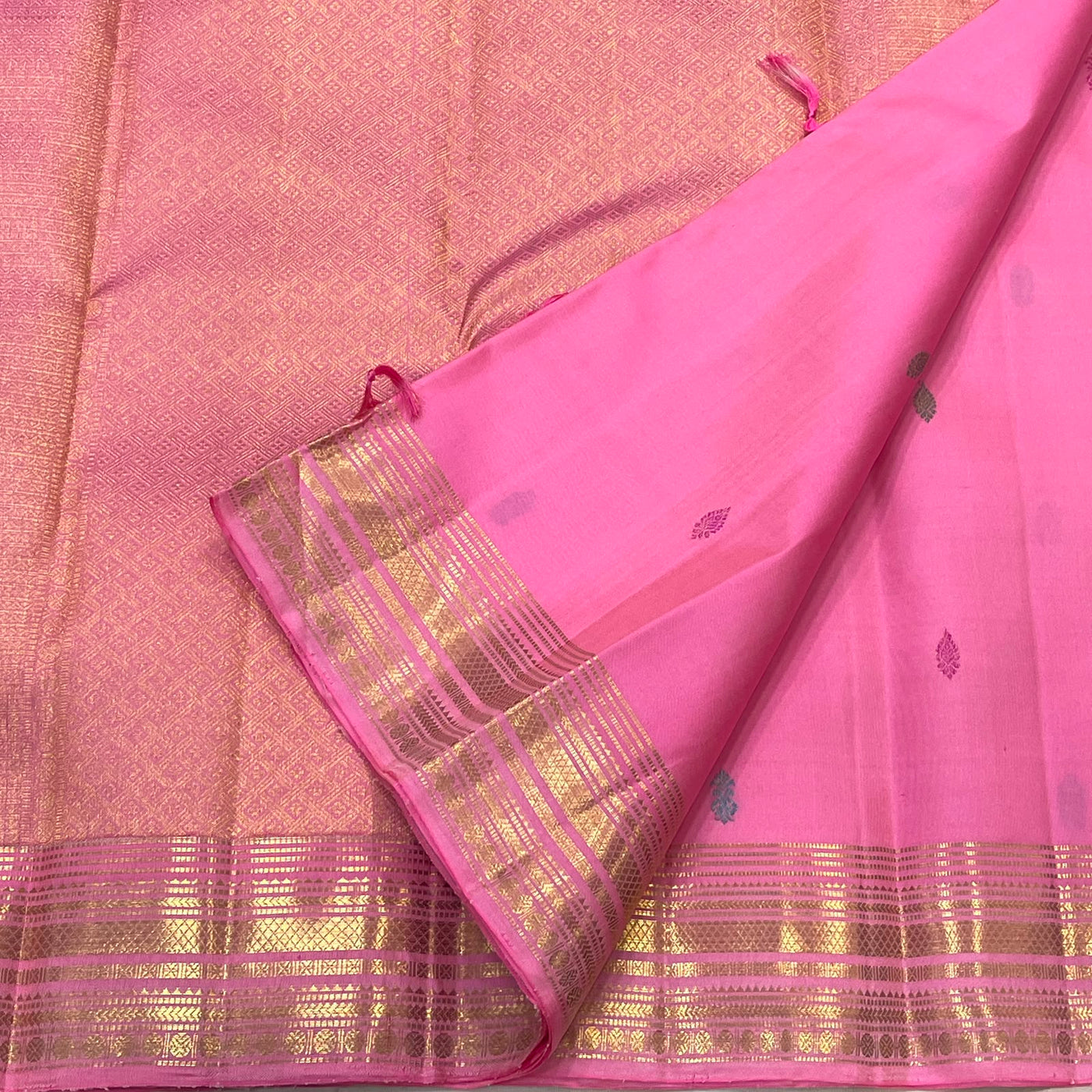 KANCHEEPURAM BABY PINK SILK SAREE
