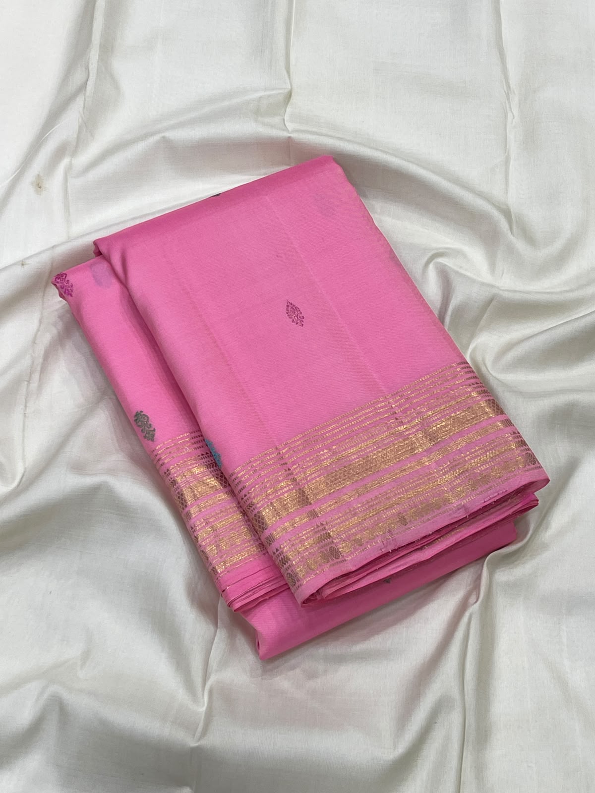 KANCHEEPURAM BABY PINK SILK SAREE