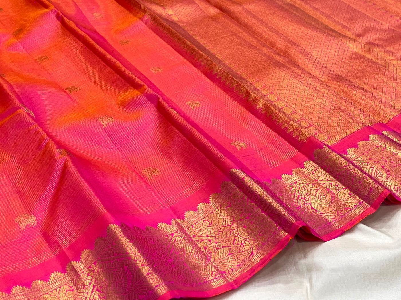 KANCHEEPURAM PINK SILK SAREE