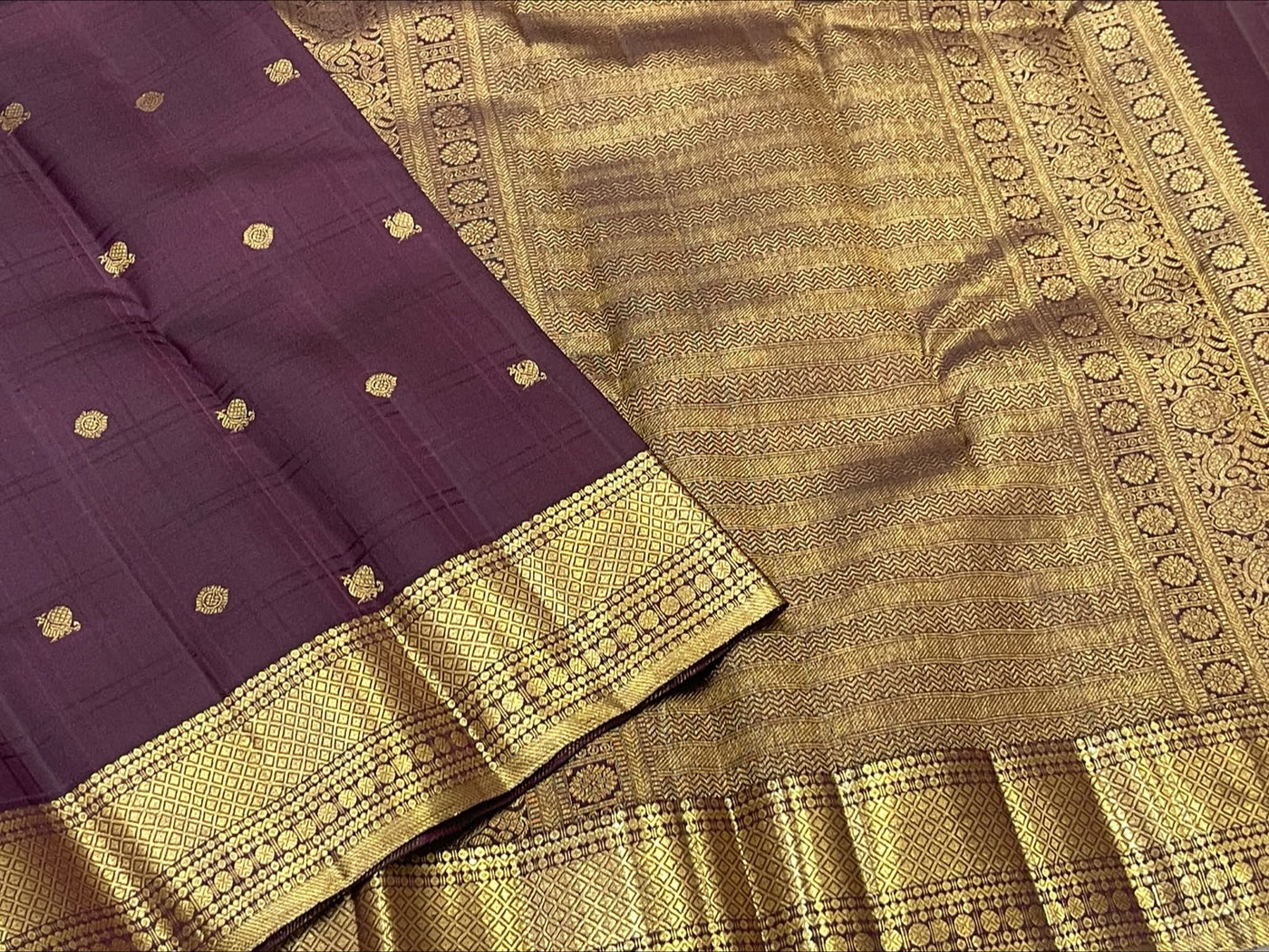 KANCHEEPURAM BROWN SILK SAREE