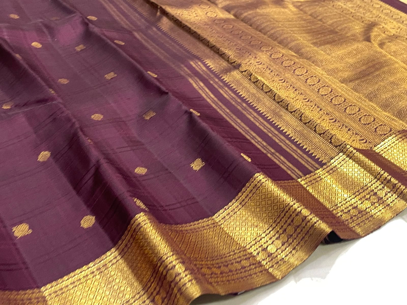 KANCHEEPURAM BROWN SILK SAREE
