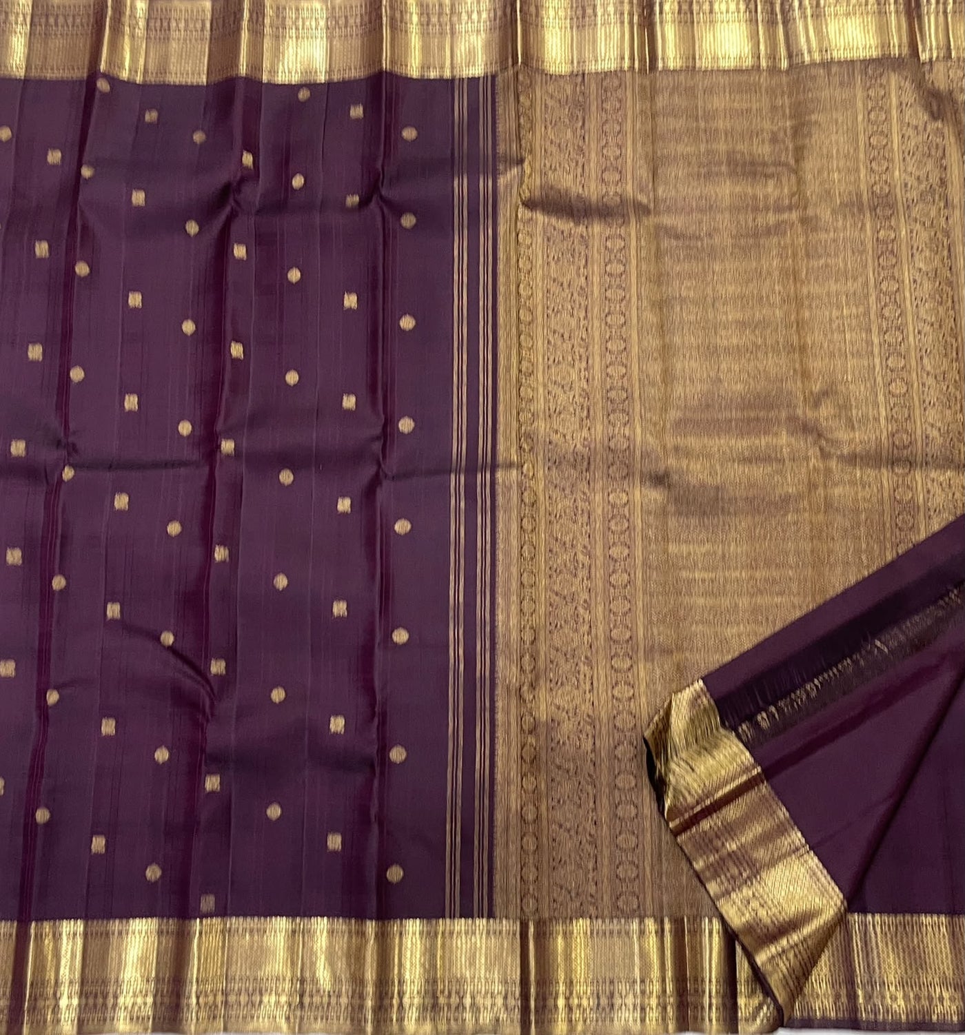 KANCHEEPURAM BROWN SILK SAREE