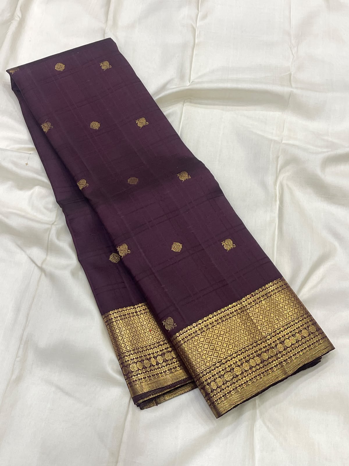 KANCHEEPURAM BROWN SILK SAREE