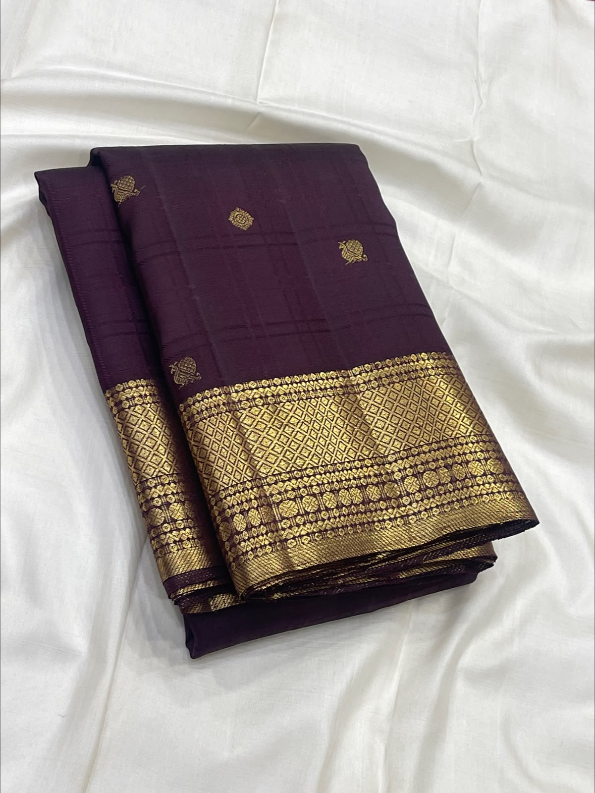 KANCHEEPURAM BROWN SILK SAREE