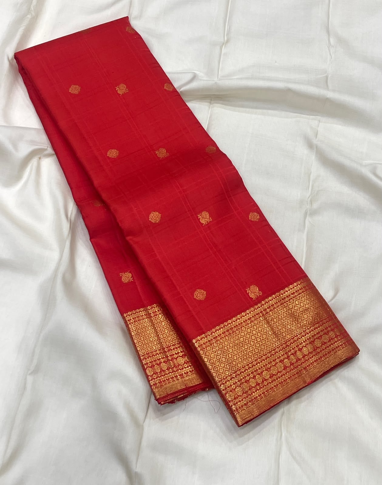 KANCHEEPURAM RED SILK SAREE