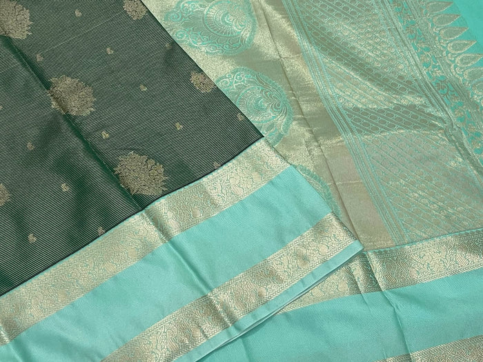 KANCHEEPURAM GREEN SILK SAREE