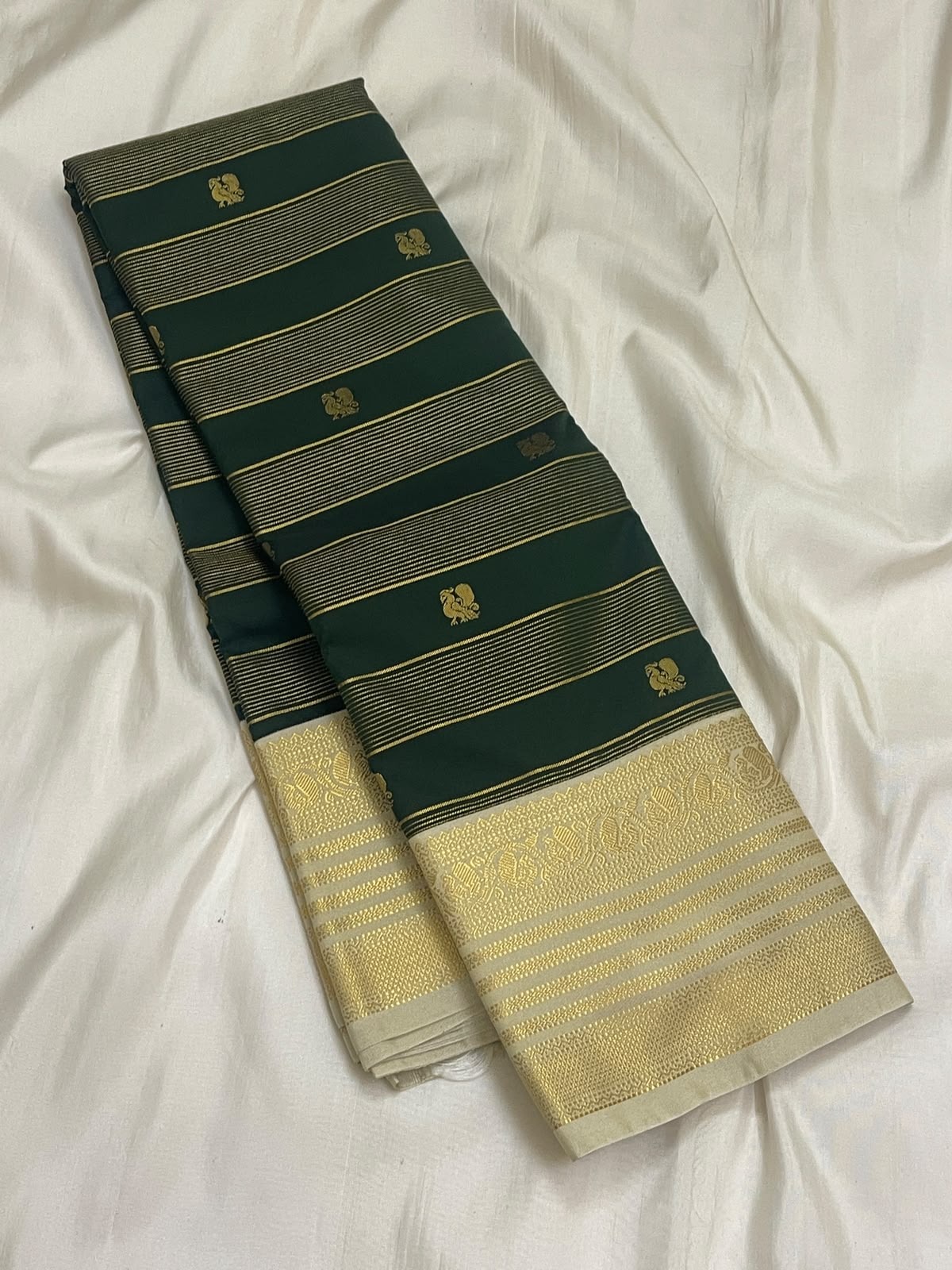 KANCHEEPURAM GREEN SILK SAREE