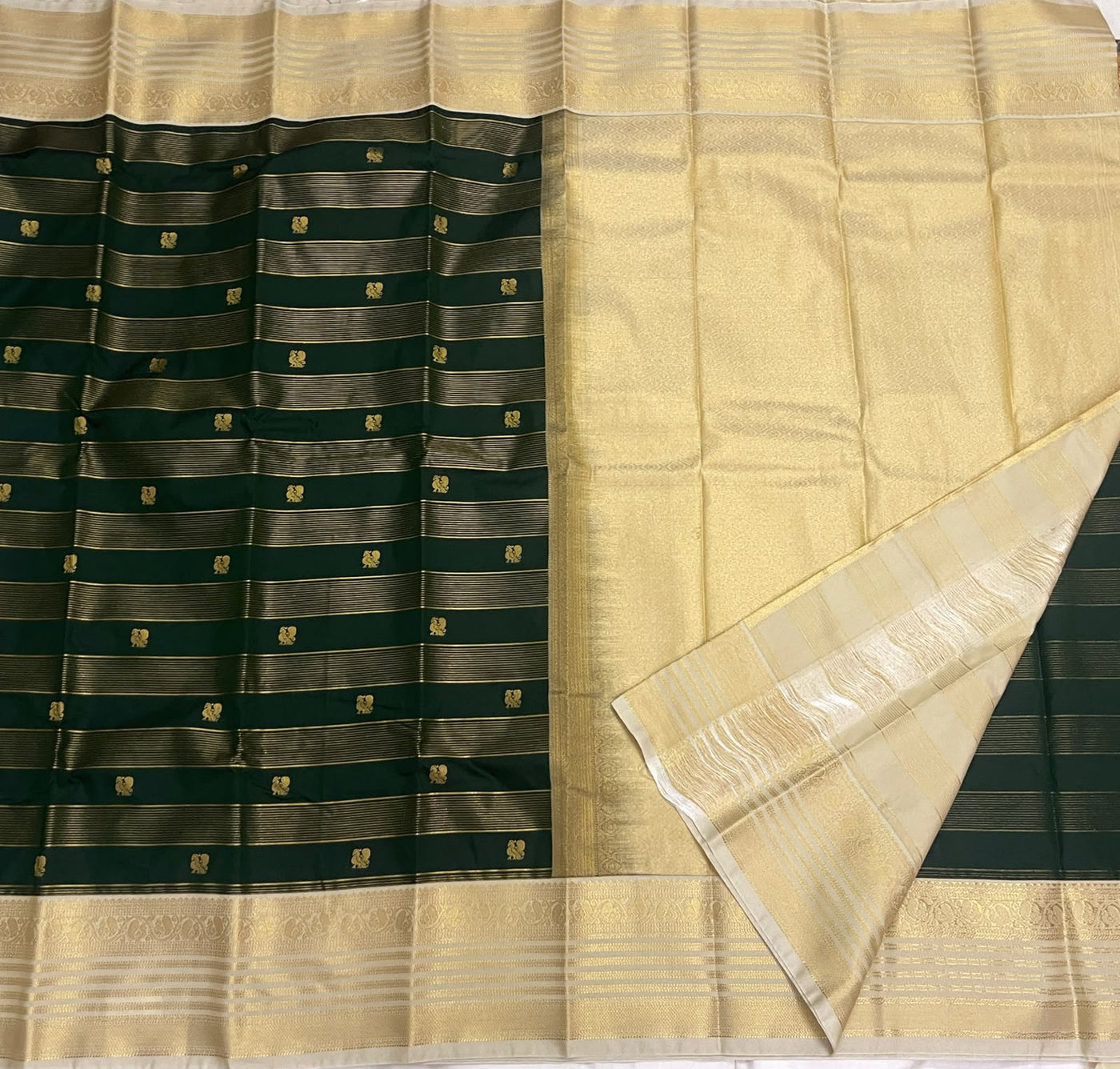 KANCHEEPURAM GREEN SILK SAREE
