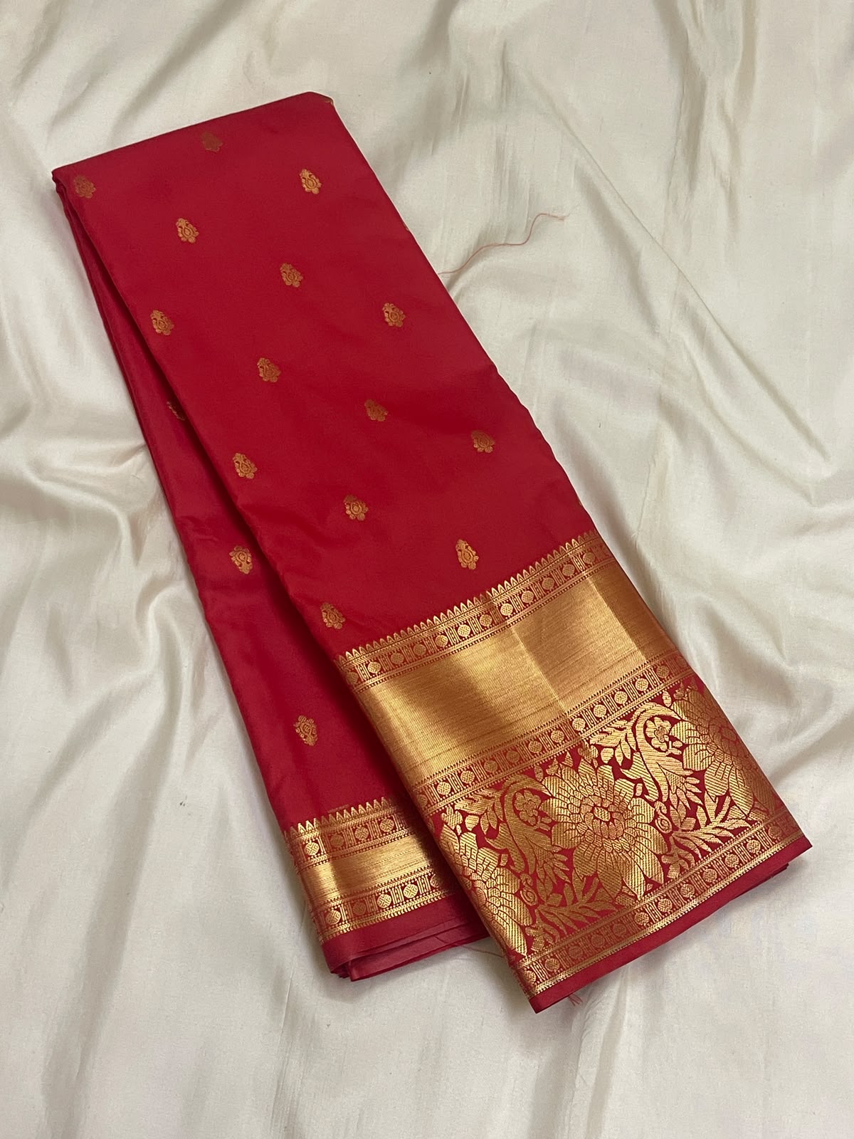 KANCHEEPURAM RED SILK SAREE